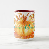 Welkom Herfst Herfst Pompoen bladeren wijnstokken Mok (Midden)