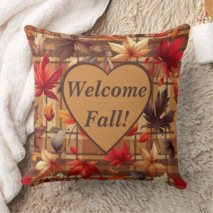 Welkom Herfst! Herfstbladeren decoratief Kussen