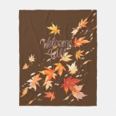 Welkom Herfst, Herfstbladeren Fleece Deken (Voorkant)