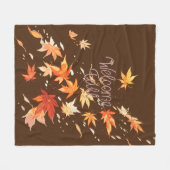 Welkom Herfst, Herfstbladeren Fleece Deken (Voorkant (Horizontaal))