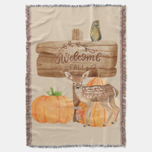 Welkom Herfst Home Decor Deken (Voorkant Verticaal)