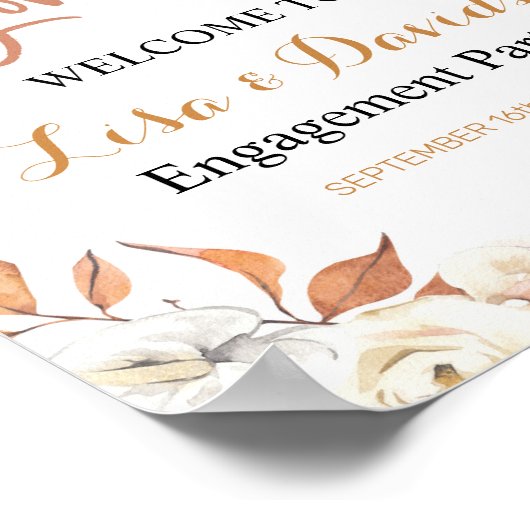 Welkom herfst in Love Engagement Party Poster (Hoek)