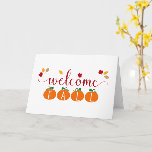Welkom Herfst Kaart (Gele Bloem)