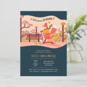 Welkom herfst knus vos volks kunst baby shower kaart (Staand voorkant)