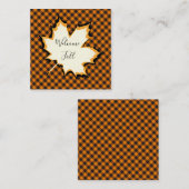 Welkom herfst leaf notitiekaartje (Voorkant / Achterkant)