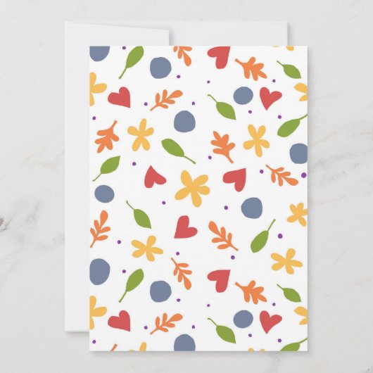 Welkom Herfst Party Kaart (Achterkant)