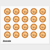Welkom Herfst Pompoentaart Ronde Sticker (Vel)