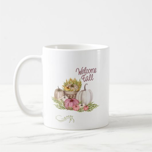 Welkom Herfst Pumpkins Flowers Koffiemok (Links)