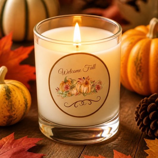 Welkom Herfst Ronde Sticker