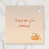 WELKOM Herfst Thema Beren Truck Pompoenen Bladeren Bedankjes Labels (Achterkant)