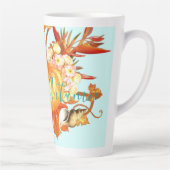 Welkom Herfst Tropische Herfst Pompoen Seashell Latte Mok (Rechts)