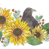 Welkom Herfst Zonnebloemen en Kraai Downloadbaar Poster