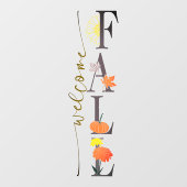 Welkom Herfstseizoen Bladeren Pompoen Bloem Bedrij Raamsticker (Vel)