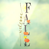 Welkom Herfstseizoen Bladeren Pompoen Bloem Bedrij Raamsticker (Vel 3)