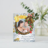 Welkom, het is een kerstmeisje aankondigingskaart (Staand voorkant)