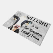 Welkom Holstein Koe Zuivel Boerderij Custom Animal Deurmat (Schuin)