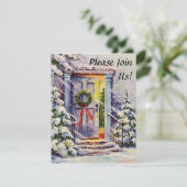 Welkom Home Aangepaste Kerst Uitnodigingen (Staand voorkant)