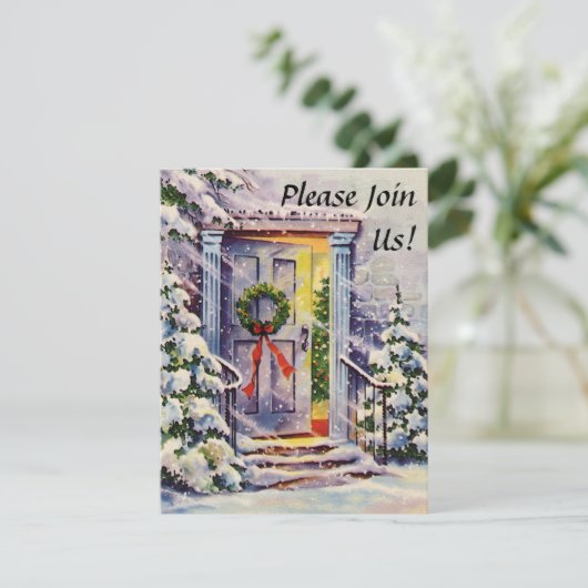 Welkom Home Aangepaste Kerst Uitnodigingen (Staand voorkant)