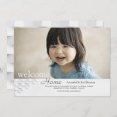 Welkom Home Adoptie Fotoaankondiging Kaart (Voorkant / Achterkant)