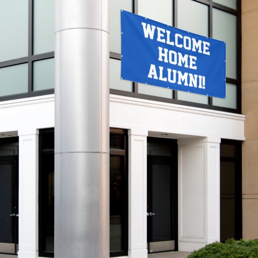 Welkom Home Alumni Banner (Buitenkant Gebouw)