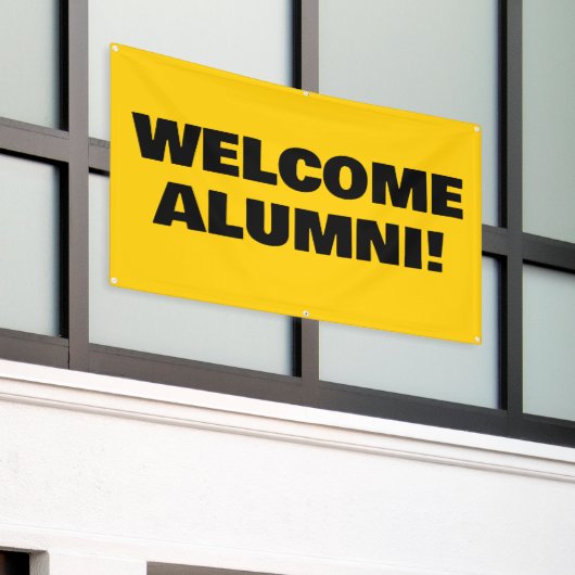 Welkom Home Alumni Banner (Buitenkant Gebouw)