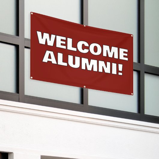 Welkom Home Alumni Banner (Buitenkant Gebouw)