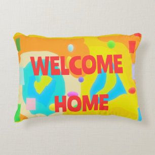WELKOM HOME ART VAN SIXSOX BRITE KLEUREN MET LOGO ACCENT KUSSEN