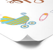 Welkom Home Baby Boy met koperen folie font Poster (Hoek)