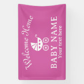 Welkom Home baby decoratiebanner Spandoek (Verticaal)