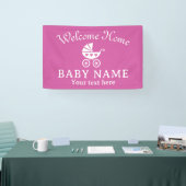 Welkom Home baby decoratiebanner Spandoek (Beurs)