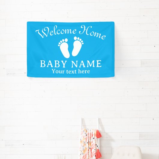 Welkom Home Baby Voeten decoratie banner (Insitu)
