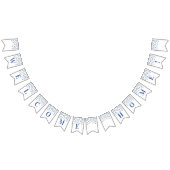 Welkom Home Banner Blauw Zilver Confetti (Alle)