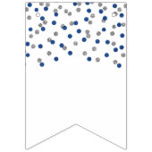 Welkom Home Banner Blauw Zilver Confetti (Eerste vlag)