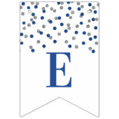 Welkom Home Banner Blauw Zilver Confetti (Derde vlag)