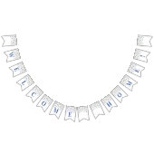 Welkom Home Banner Blue Gold Confetti (Alle)