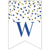 Welkom Home Banner Blue Gold Confetti (Tweede vlag)