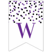 Welkom Home Banner Paarse Zwart Confetti (Tweede vlag)