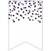 Welkom Home Banner Paarse Zwart Confetti (Eerste vlag)