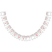 Welkom Home Banner Rood Zwart Confetti (Alle)