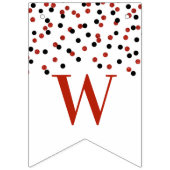 Welkom Home Banner Rood Zwart Confetti (Tweede vlag)