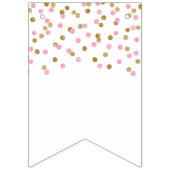Welkom Home Banner Roze Goud Confetti (Eerste vlag)