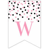 Welkom Home Banner Roze Zwart Confetti (Tweede vlag)