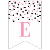 Welkom Home Banner Roze Zwart Confetti (Derde vlag)
