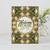 Welkom Home Batik Aarde Groen Goud Bosfeest Kaart (Staand voorkant)