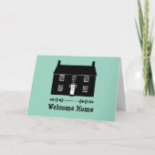 Welkom Home Bericht bord blauwgroen of welke kleur Kaart (Voorkant)