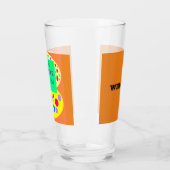 Welkom Home Bericht op een glazen sinaasappel groe (Links)