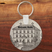 Welkom Home Black White House Verkoperverkoper Rea Sleutelhanger (Voorkant)