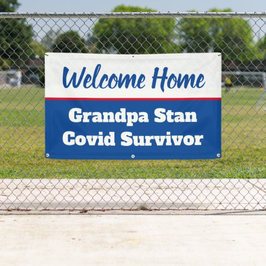 Welkom Home Covid Survivor Naam Sjabloon Spandoek (Insitu)