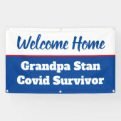 Welkom Home Covid Survivor Naam Sjabloon Spandoek (Horizontaal)