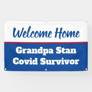 Welkom Home Covid Survivor Naam Sjabloon Spandoek
